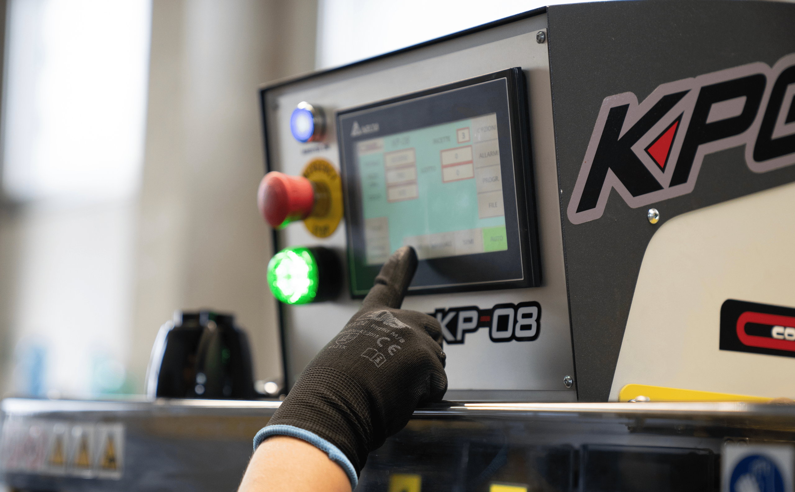 Dettaglio impostazione macchina tampografica